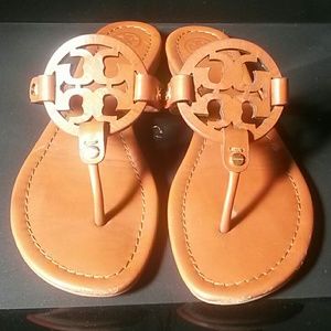 Tory Burch Womens Leather Tan Sandals Size 8 M